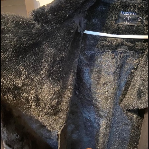 Boohoo super soft faux suede biker jacket size XS - Picture 2 of 2